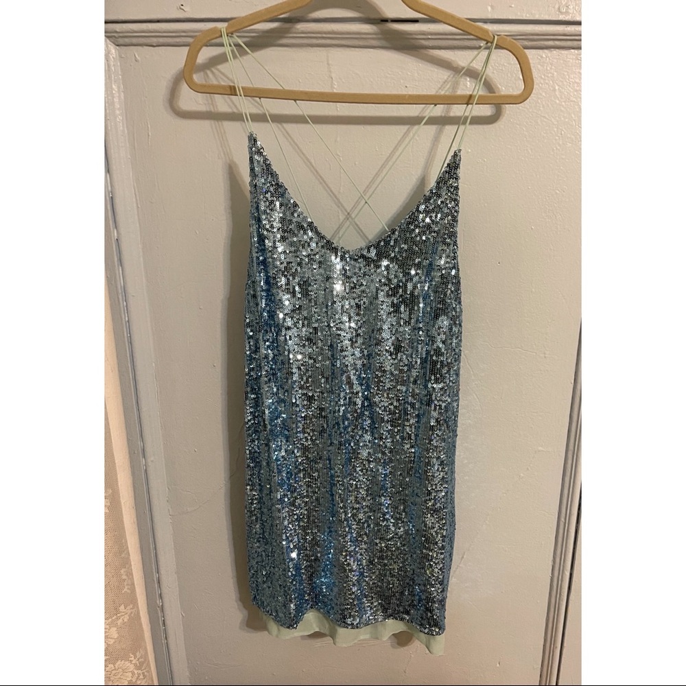 Free People sequin mini slip dress